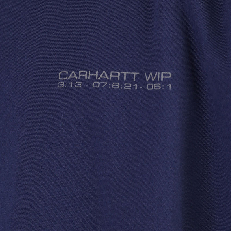 мужская синяя футболка Carhartt WIP S/S Warp Speed T-Shirt I029029-space/reflective - цена, описание, фото 2